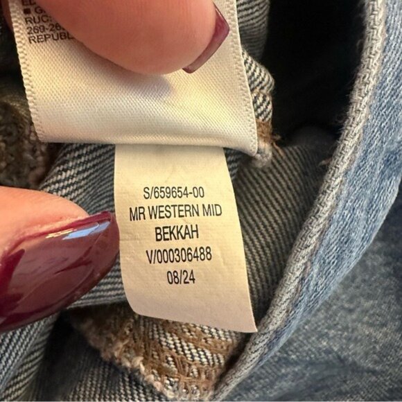 Old Navy Western Equestrian High-Rise Drapey Denim Midi Skirt Size 4 - Picture 11 of 14